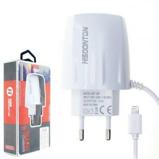 Travel Charger 2 port+attached iPhone Cable HISOONTON